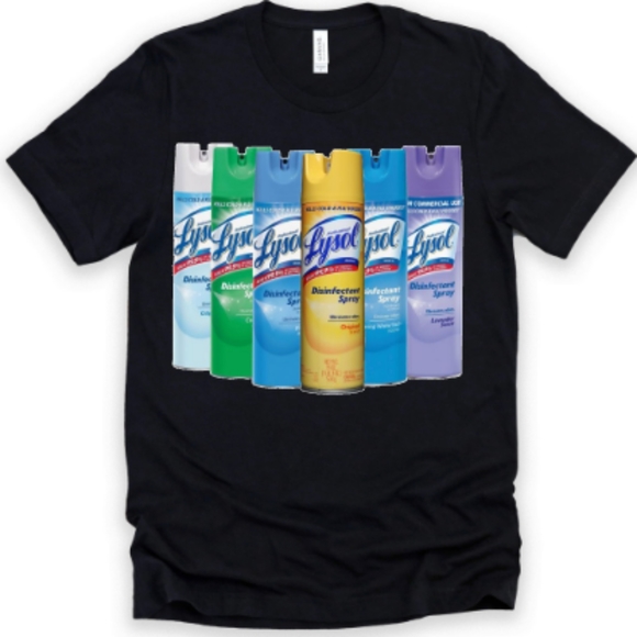 Lysol clorox quarantine social distance tshirt 6ft - Picture 1 of 1